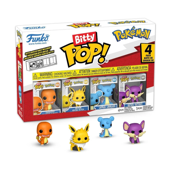 Funko Bitty Pop Pokemon 4 Pack Charmander Jolteon Lapras