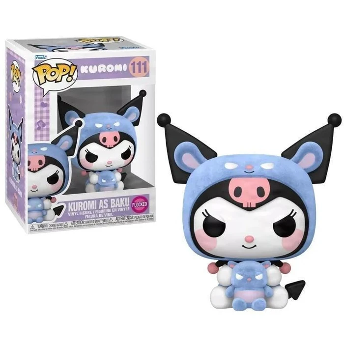 Funko Pop Κουρόμι Φιγούρα Βινυλίου Kuromi as Baku Flocked