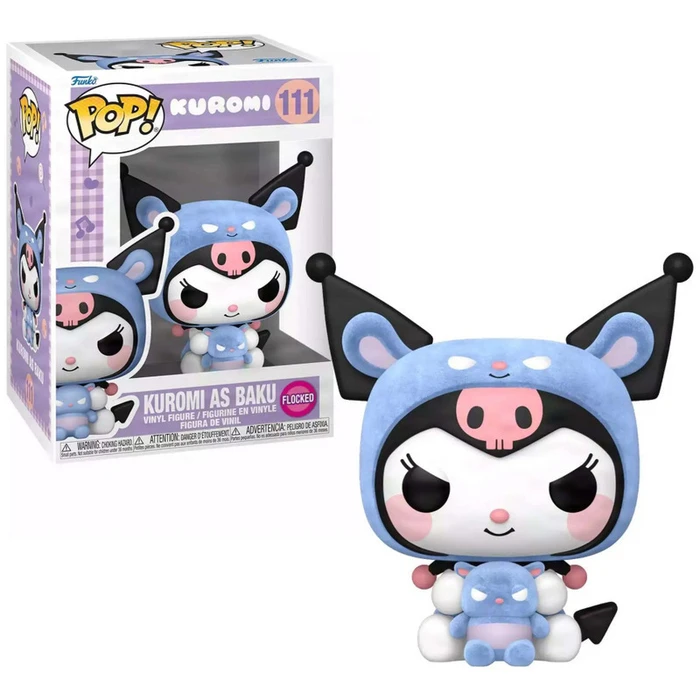 Funko Pop Κουρόμι Φιγούρα Βινυλίου Kuromi as Baku Flocked