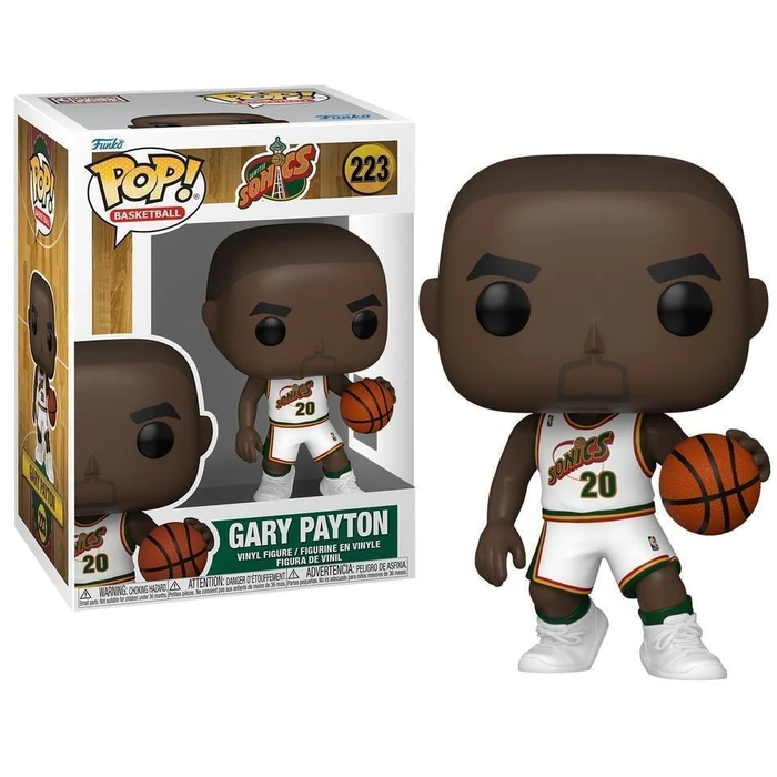 Funko Pop Basketball Gary Payton Seattle Sonics White Home Uniform Vinyl Figure