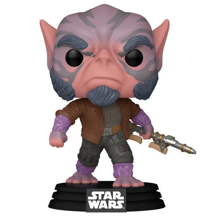 Funko Pop Disney Star Wars The Mandalorian and Grogu Zeb Orrelios Bobble Head Vinyl Figure