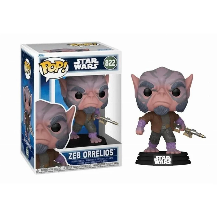 Funko Pop Disney Star Wars The Mandalorian and Grogu Zeb Orrelios Bobble Head Vinyl Figure