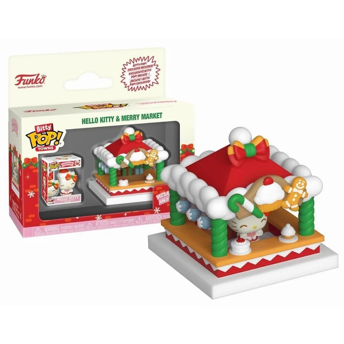 Funko Bitty Pop! Towns: Hello Kitty & Merry Market (Εορταστικό) - Vinyl φιγούρες, Σετ 2 τεμαχίων