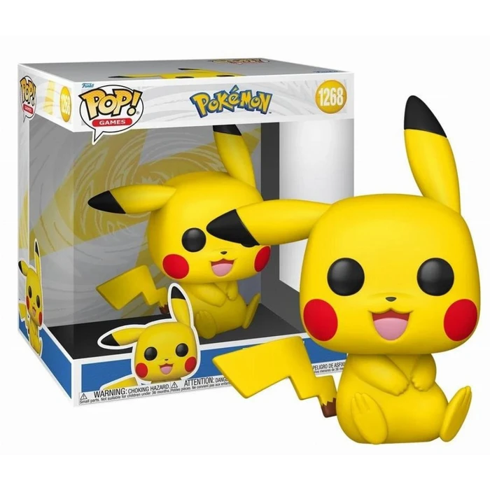 Funko Pop! Jumbo: Pokemon - Pikachu (Sitting) #1268 Vinyl Figure (10")