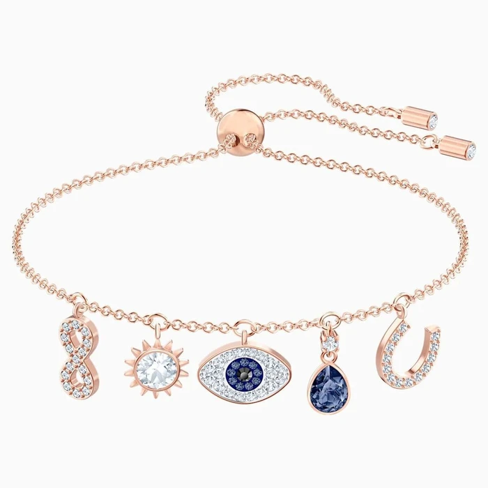 Swarovski Γυναικείο Βραχιόλι Επιχρυσωμένο Ανοξείδωτο Ατσάλι M 5515996 (Ροζ)