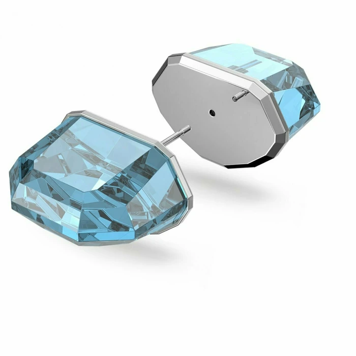 Swarovski Lucent Stud Single Stud Earring, Gold-plated with Blue Swarovski Stones — 5600255