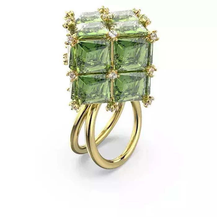 Swarovski Curiosa Cocktail Square Γυναικείο Δαχτυλίδι Επιχρυσωμένο με Ζιργκόν - Μέγεθος 55 (Ø17,2 mm)