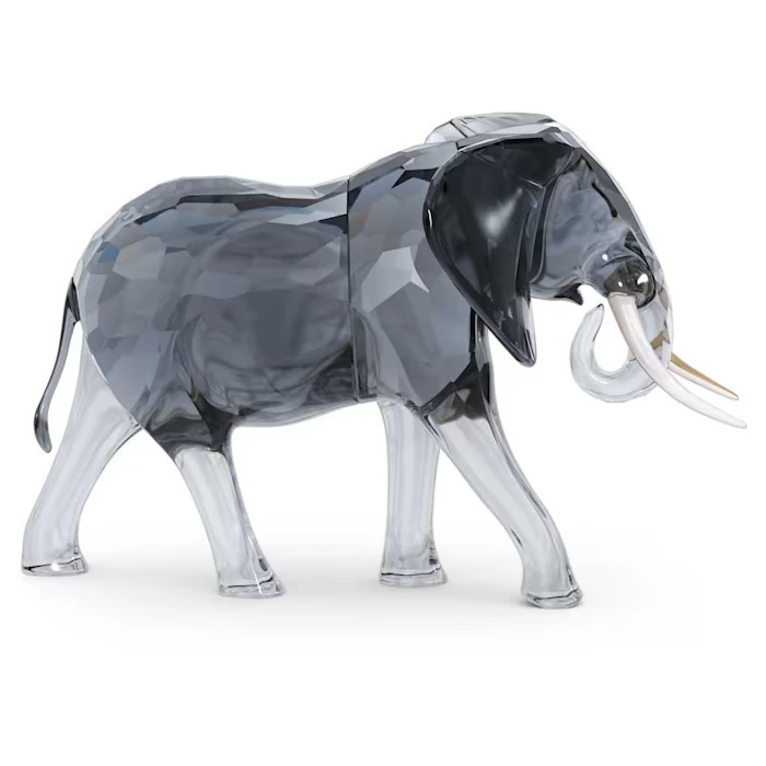 Swarovski Crystal Decorative Elephant - Elegance of Africa, Grey, SKU 5611302, 19.7x10x12.8 cm