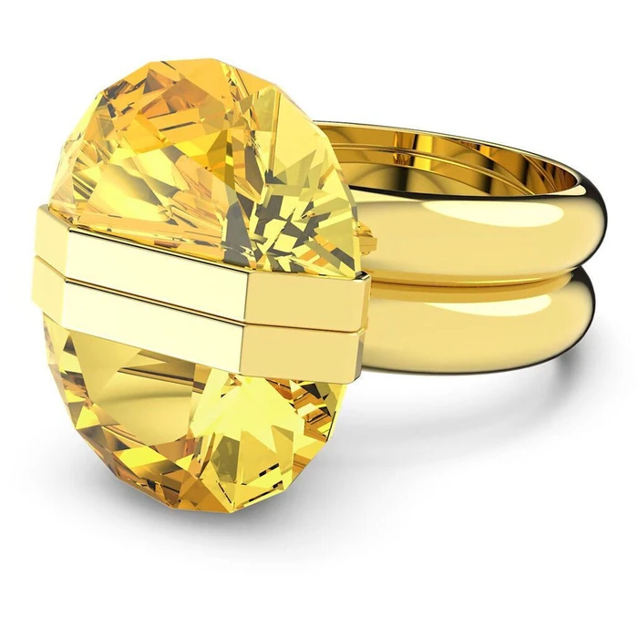 Swarovski Γυναικείο Δαχτυλίδι Επιχρυσωμένο από Ατσάλι με Πέτρες — Μέγεθος 58 (Διάμετρος εσωτερική 18,1 mm)