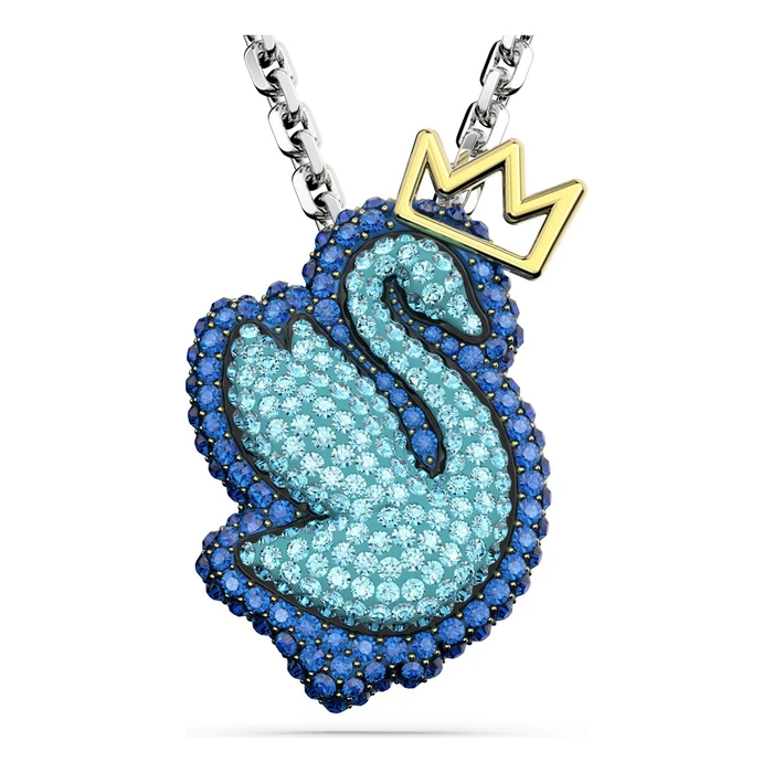 Swarovski Stainless Steel Blue Necklace 45 CM