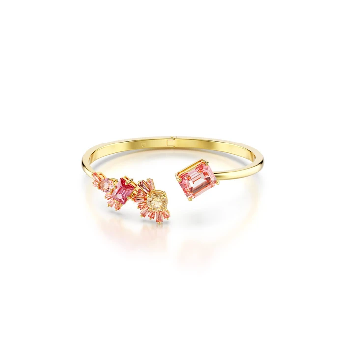 Swarovski Gema Women's Gold-Tone Hinged Bracelet Cuff 16.1 cm (5688482)