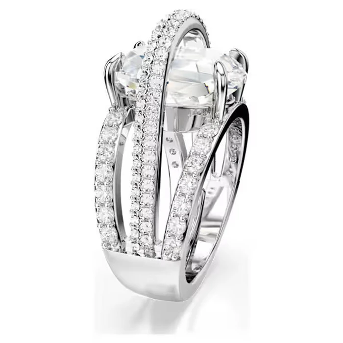Swarovski Hyperbola Cocktail Γυναικείο Δαχτυλίδι Βεράκι με Ζιργκόν από Ατσάλι (50-55)