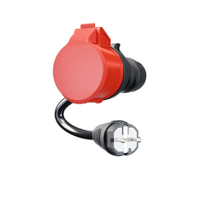go-e Adapter for Gemini flex 11 kW, CEE red Drehstrom 16A to household socket (black, 30 cm) - go-eCharger CH-04-30