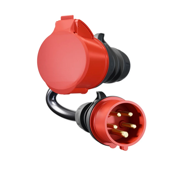 go-e Adapter for Gemini flex 22 kW, CEE red 32A > CEE red 16A (black, 30cm) - go-eCharger CH-04-03