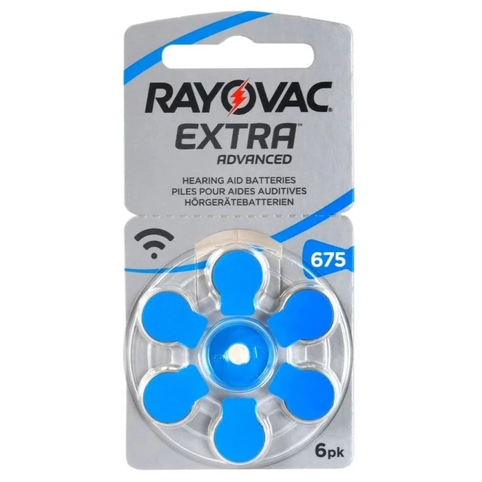 Rayovac Extra Advanced Μπαταρίες Ακουστικών Βαρηκοΐας 675 1.45V 6τμχ