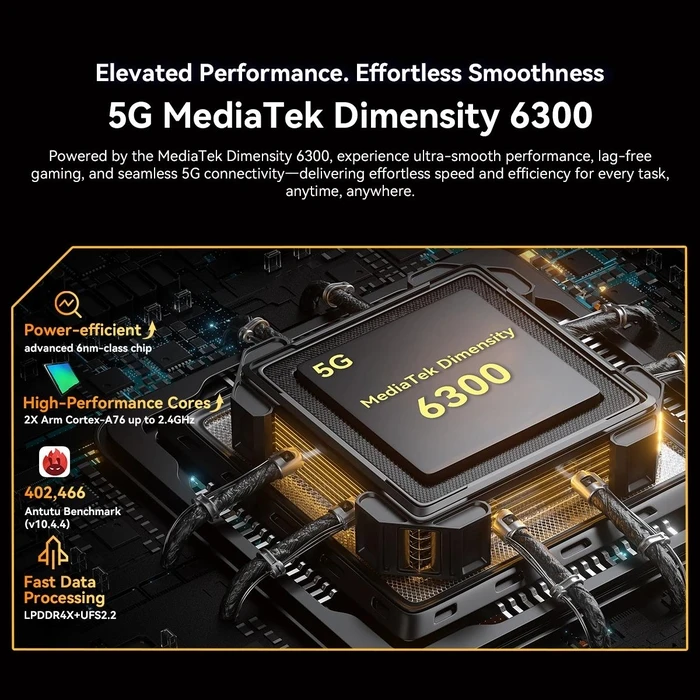 Smartphone BlackView Dual 5G Rugged (8Gb+256Gb) Bl7000 Nfc Black