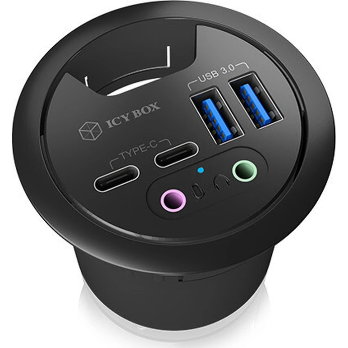 USB Hub Icy Box Table USB 3.0 Black