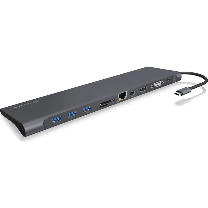 Docking Station Icy Box DK2102-C USB-C Grey