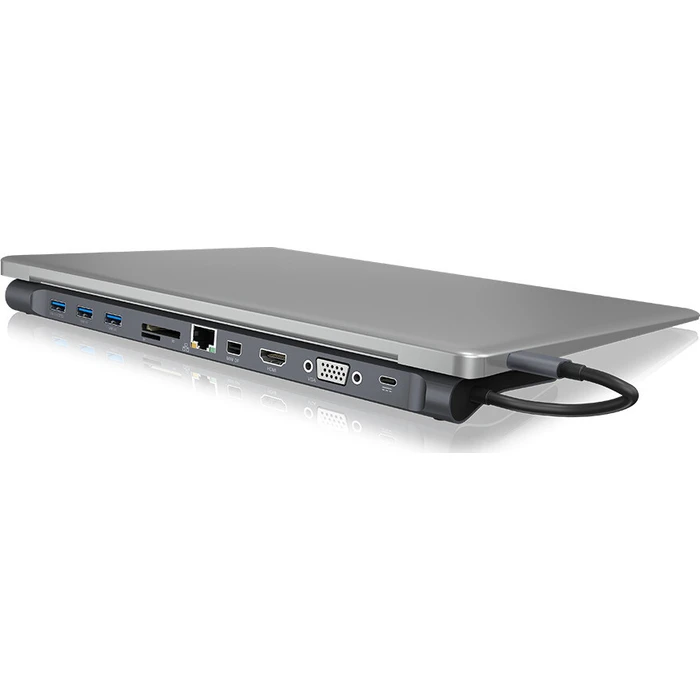 Docking Station Icy Box DK2102-C USB-C Grey