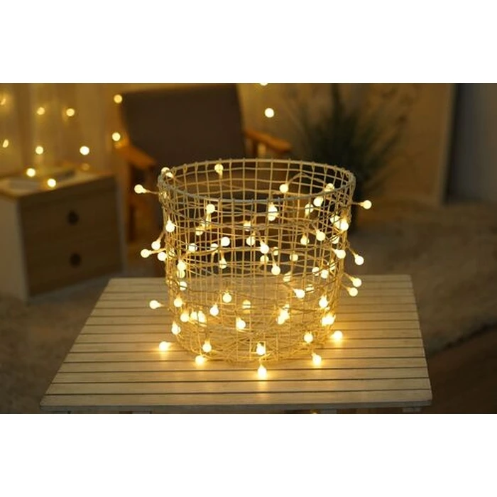 Modee Lighting Χριστουγεννιάτικα Λαμπάκια LED Τύπου Berry με Τροφοδοτικό Θερμό Λευκό