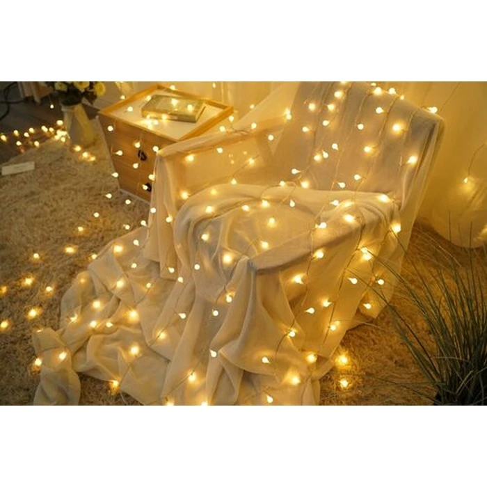 Modee Lighting Χριστουγεννιάτικα Λαμπάκια LED Τύπου Berry με Τροφοδοτικό Θερμό Λευκό