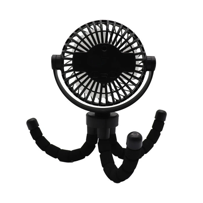 Ανεμιστηράκι Primo Mini Flexible PRMF-80691 4'' Μαύρος Επαναφορτιζόμενος