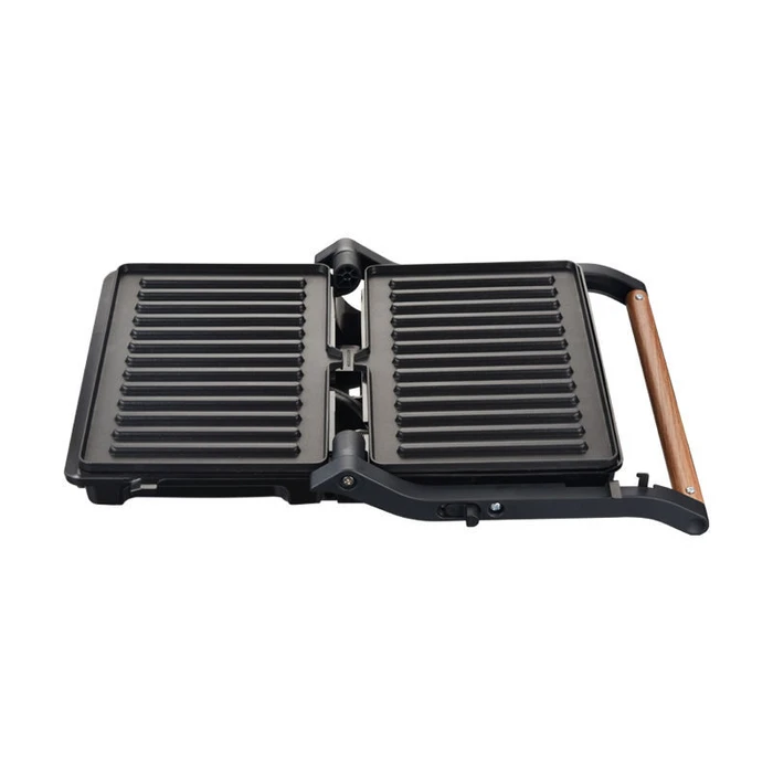 Τοστιέρα Primo Panini PRPT-40492 Αντικολλητικές πλάκες 1000W Wooden-Μαύρη