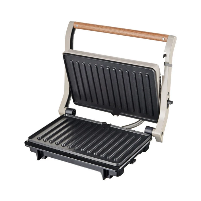 Τοστιέρα Primo Panini PRPT-40493 Αντικολλητικές πλάκες 1000W Wooden-Γκρι