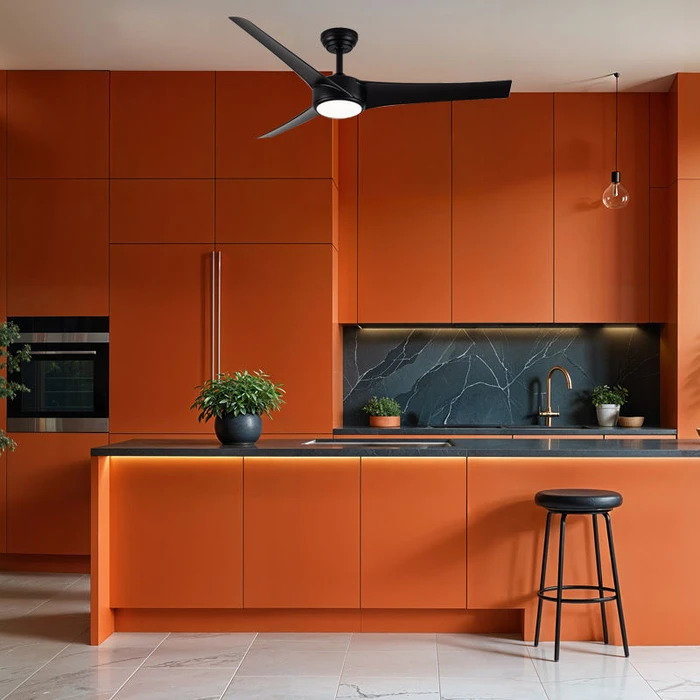 Ανεμιστήρας Οροφής Primo PRCF-80675 52'' Με Τηλεχειριστήριο LED Μαύρος