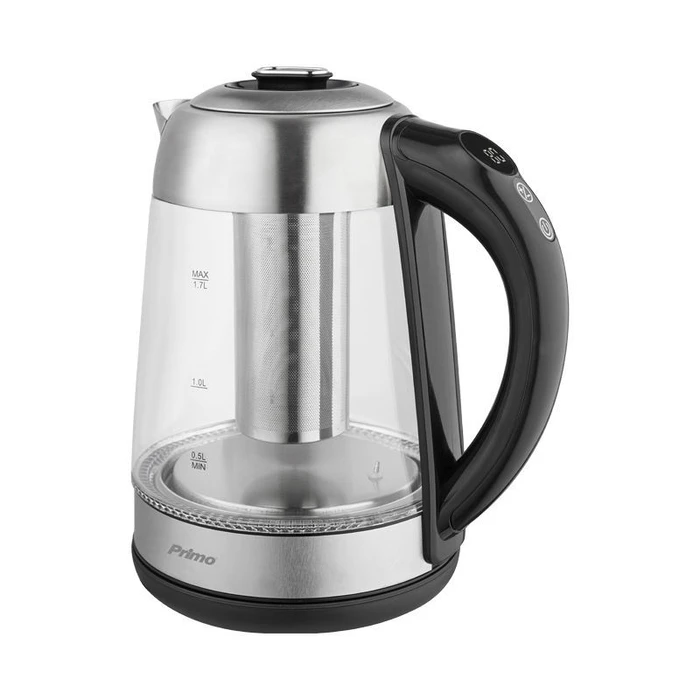 Βραστήρας Primo PRCK-40497 1.7L 2200W Digital Γυάλινος Inox/Μαύρος