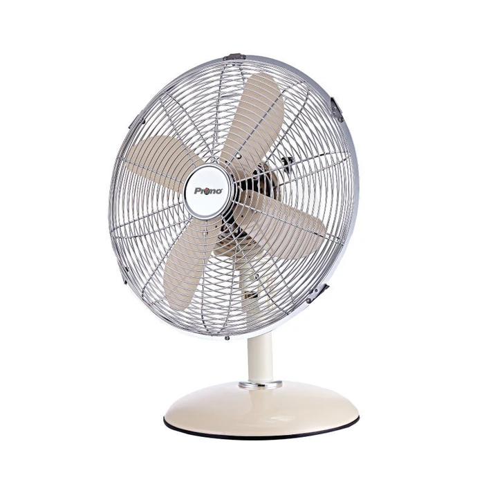 Ανεμιστήρας Επιτραπέζιος Primo PRΤF-80577 12'' 30εκ. Μεταλλικός Κρεμ