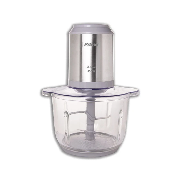 Πολυκόπτης Primo PRFC-40486 500W 2L με γυάλινο μπωλ inox/γκρι
