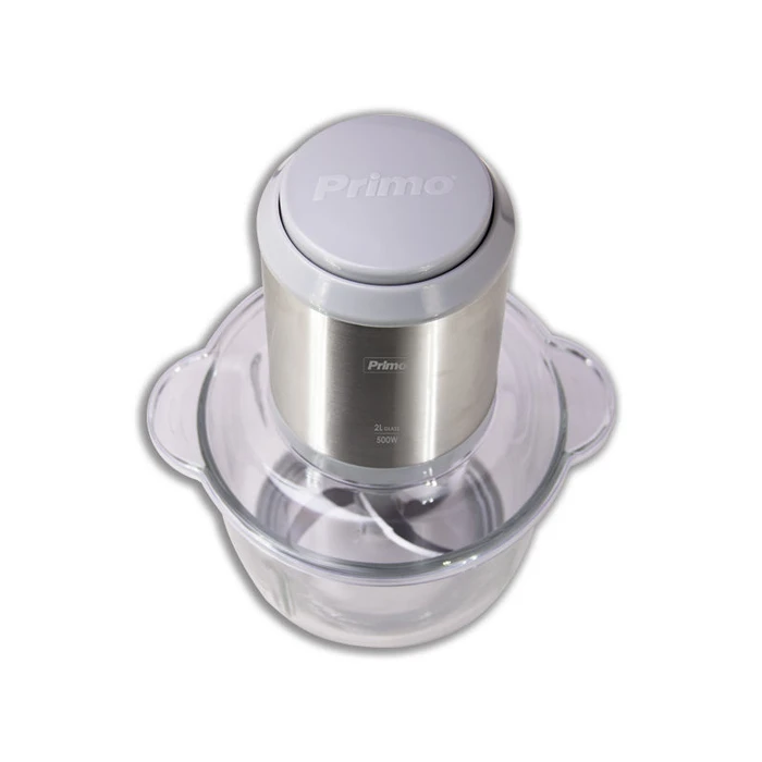Πολυκόπτης Primo PRFC-40486 500W 2L με γυάλινο μπωλ inox/γκρι