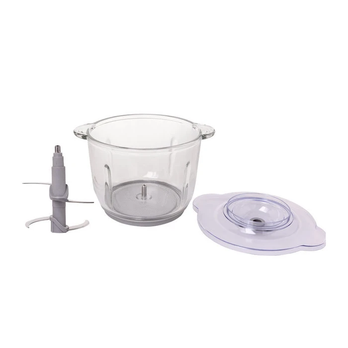 Πολυκόπτης Primo PRFC-40486 500W 2L με γυάλινο μπωλ inox/γκρι