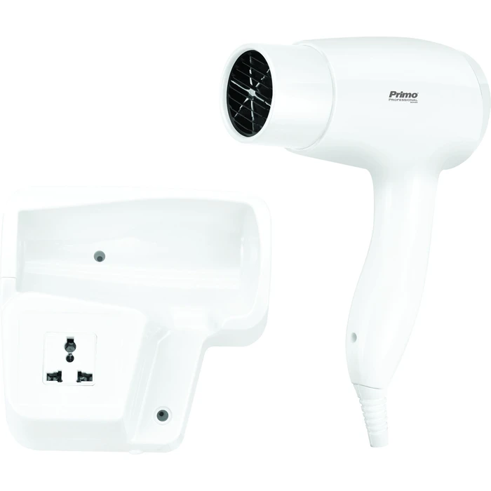 Πιστολάκι Ξενοδοχείου Primo PRHD-50060 1500W με έξτρα πρίζα λευκό