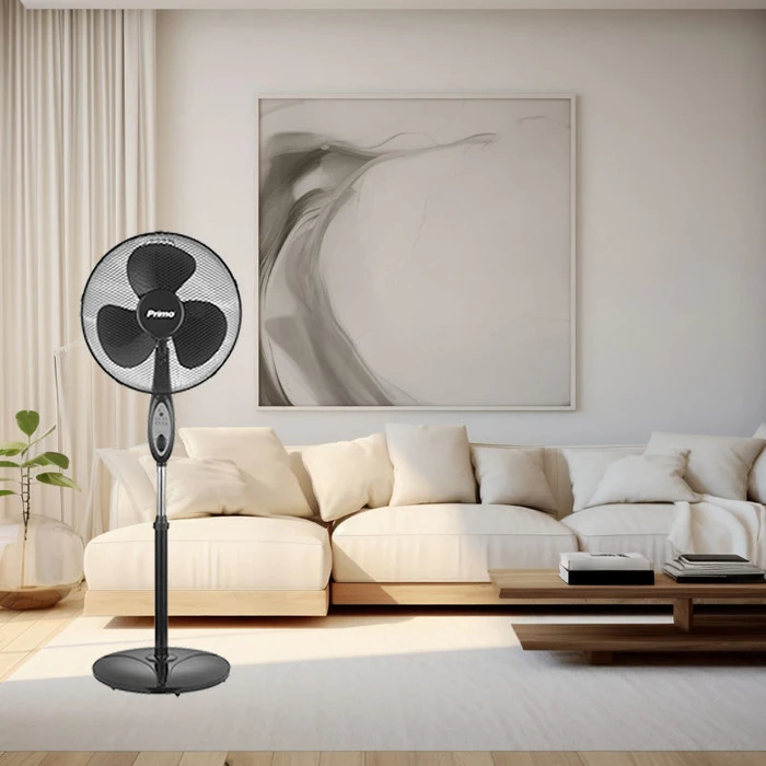 Ανεμιστήρας Ορθοστάτης Primo PRSF-80297 40εκ. Μαύρος Με Τηλεχειριστήριο