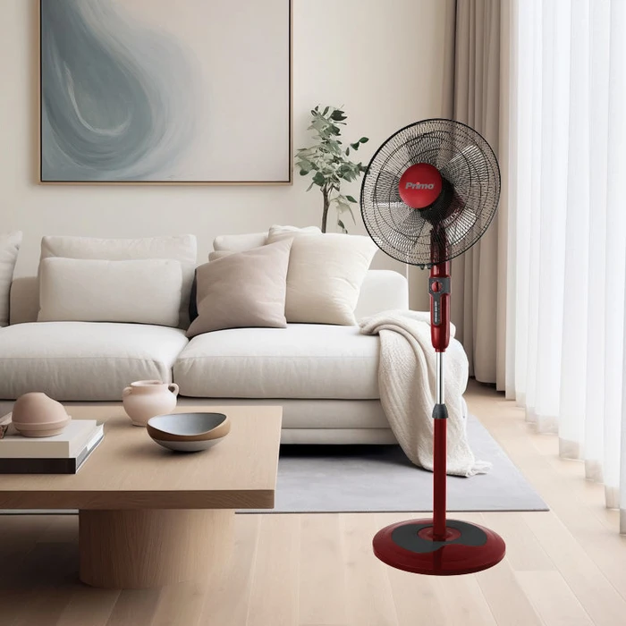 Ανεμιστήρας Ορθοστάτης Primo PRSF-80503 16'' Κόκκινο - Μαύρο