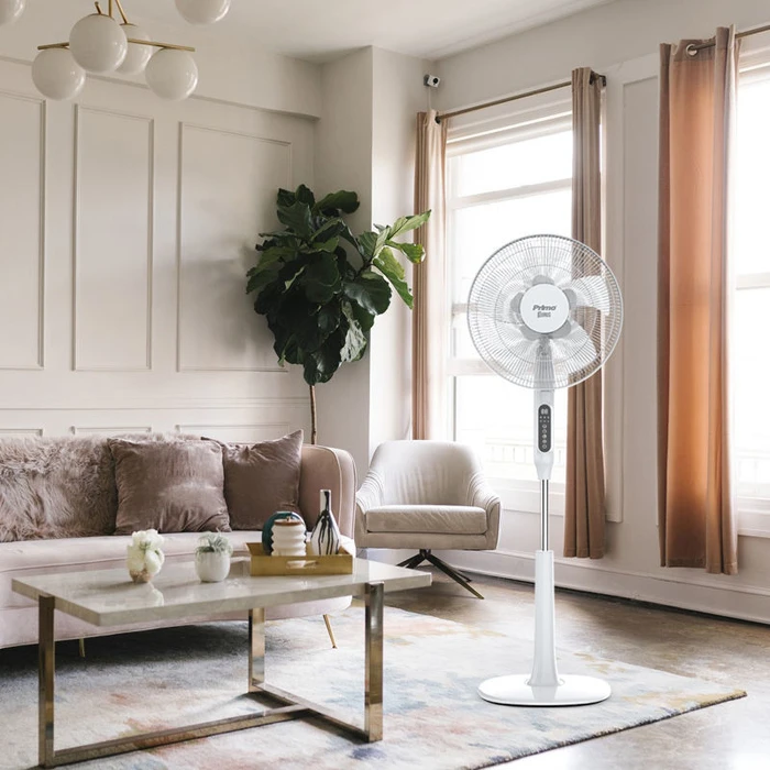 Ανεμιστήρας Ορθοστάτης Primo PRSF-80614D 16'' Με Τηλεχειριστήριο Λευκός