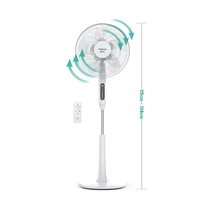 Ανεμιστήρας Ορθοστάτης Primo PRSF-80614D 16'' Με Τηλεχειριστήριο Λευκός