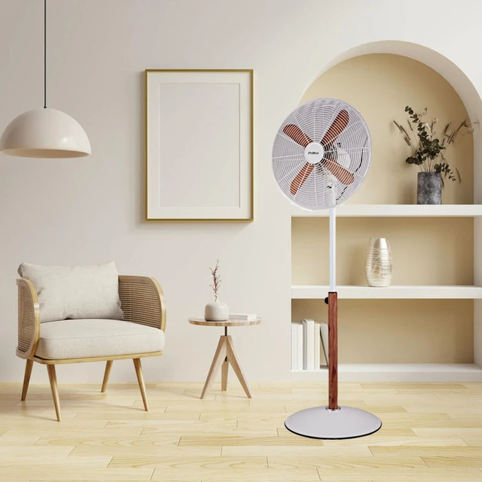 Ανεμιστήρας Ορθοστάτης Primo PRSF-80620 16'' Λευκός - Ξύλο