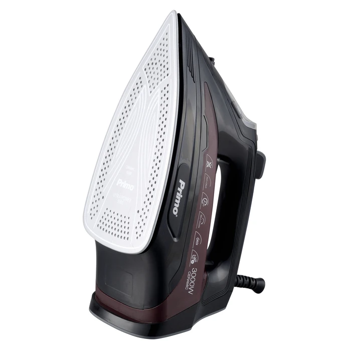Σίδερο Ατμού Primo PRSI-40313 Κεραμική πλάκα 3000W Anti-drip-Anti-calc Μαύρο-Μπορντώ