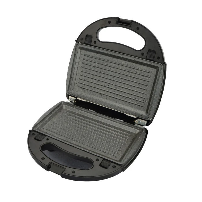 Τοστιέρα Primo PRSM-40244 2Θέσεων Aποσπώμενες κεραμικές πλάκες "Marble" Μαύρη-Inox