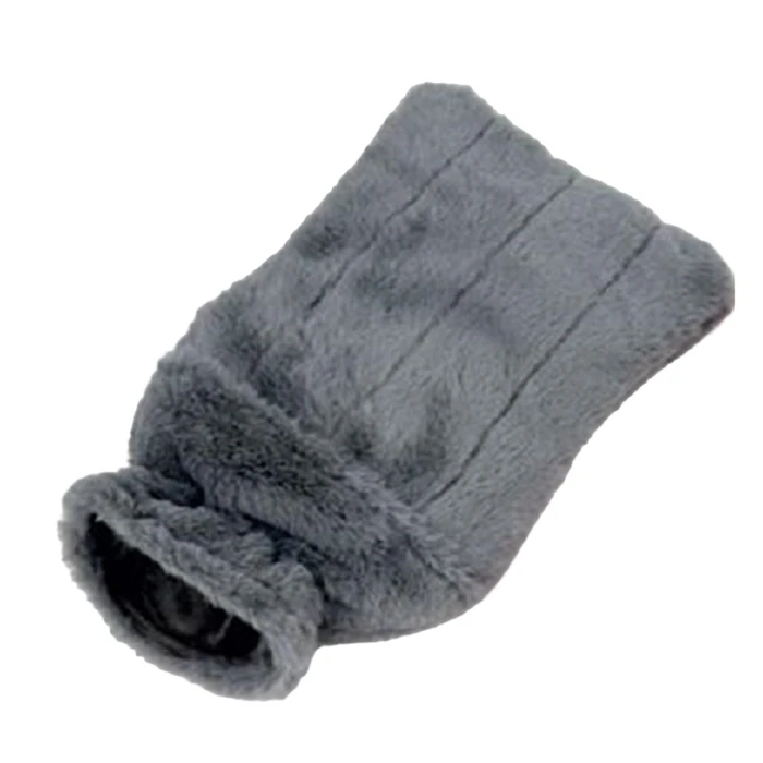 JOCCA Hot Water Bottle with Removable Plush Cover - Black