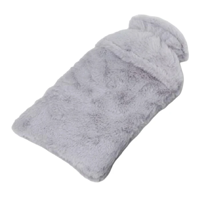 JOCCA Hot Water Bag with Removable Plush Cover Grey 1.75 L 33.2x19.8x4 cm