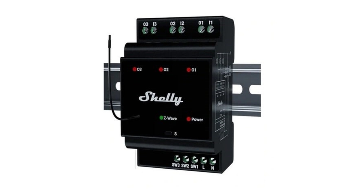 Ρελέ Ράγας Shelly Qubino Wave Pro 3 3-channel Din Z-wave Bus Relay ...