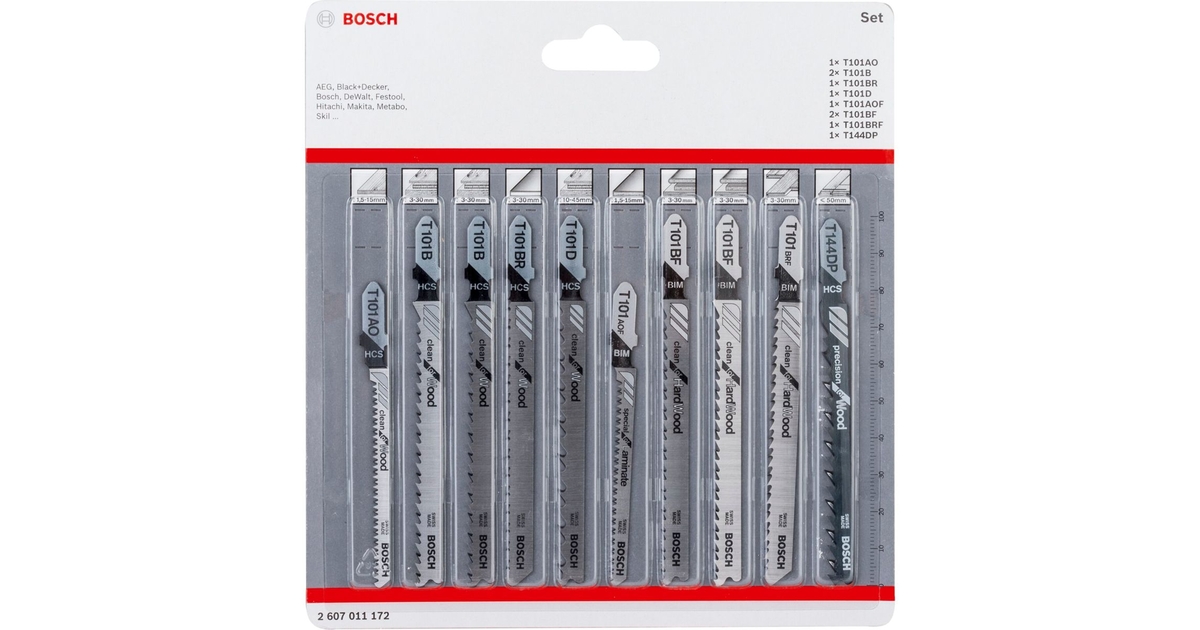 Bosch Λεπίδες σέγας Blister Set STB 10 τεμ. clean - Techstores.gr