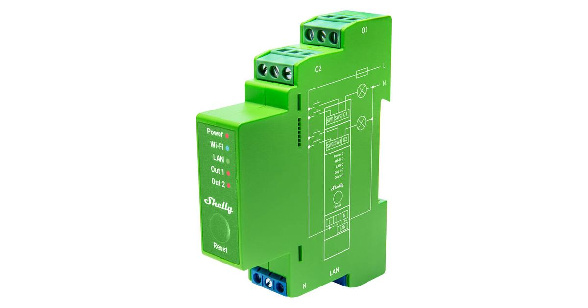 Διακόπτης Πίνακα DIN Rail Smart Switch Shelly Pro Dimmer , 2 channels ...