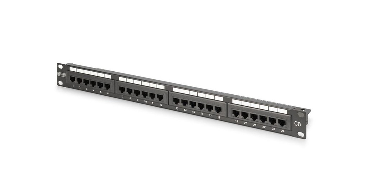 Patch Panel Digitus 1U 24-Port LSA Cat6 8P8C Unshielded - Techstores.gr