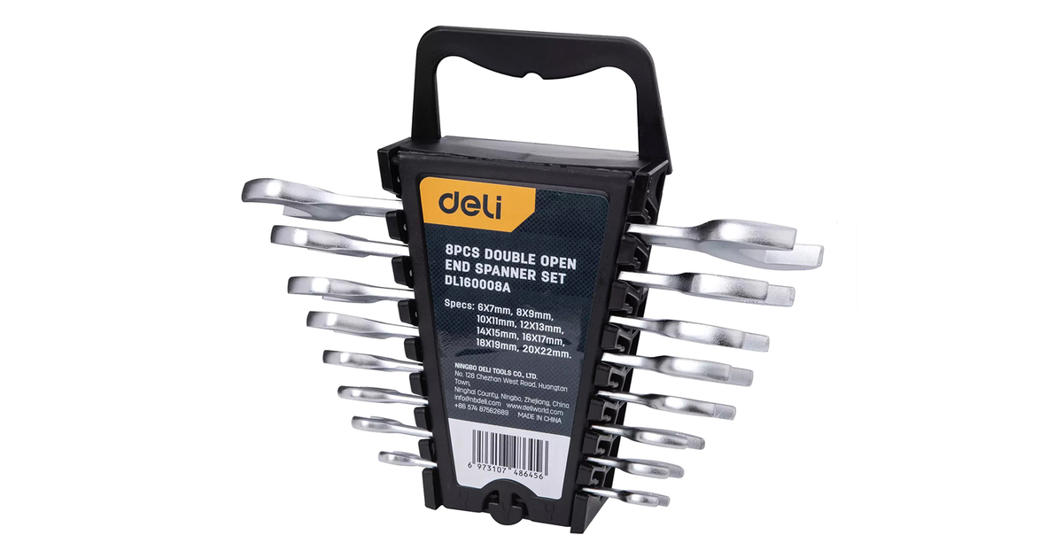 DELI German Spanner Set DL160008A 6x7-20x22mm 8 pcs - Techstores.gr