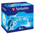 CD-R Verbatim 1x10 Audio Color Live It Jewel Case